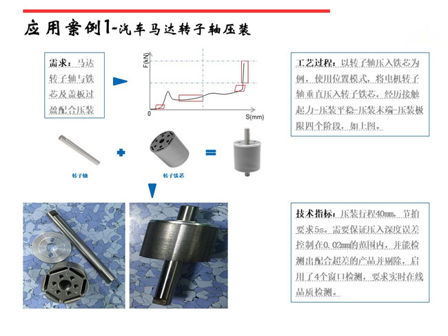 深圳伺服壓力機在馬達、電機、軸承壓裝上的應用